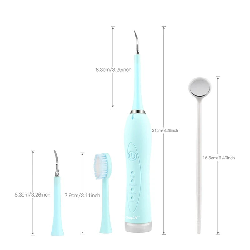 

CkeyiN Teeth Cleaning Tools Electric Dental Calculus Remover Cordless Sonic Toothbrush Vibration Tartar Scraper Dropshipping 50