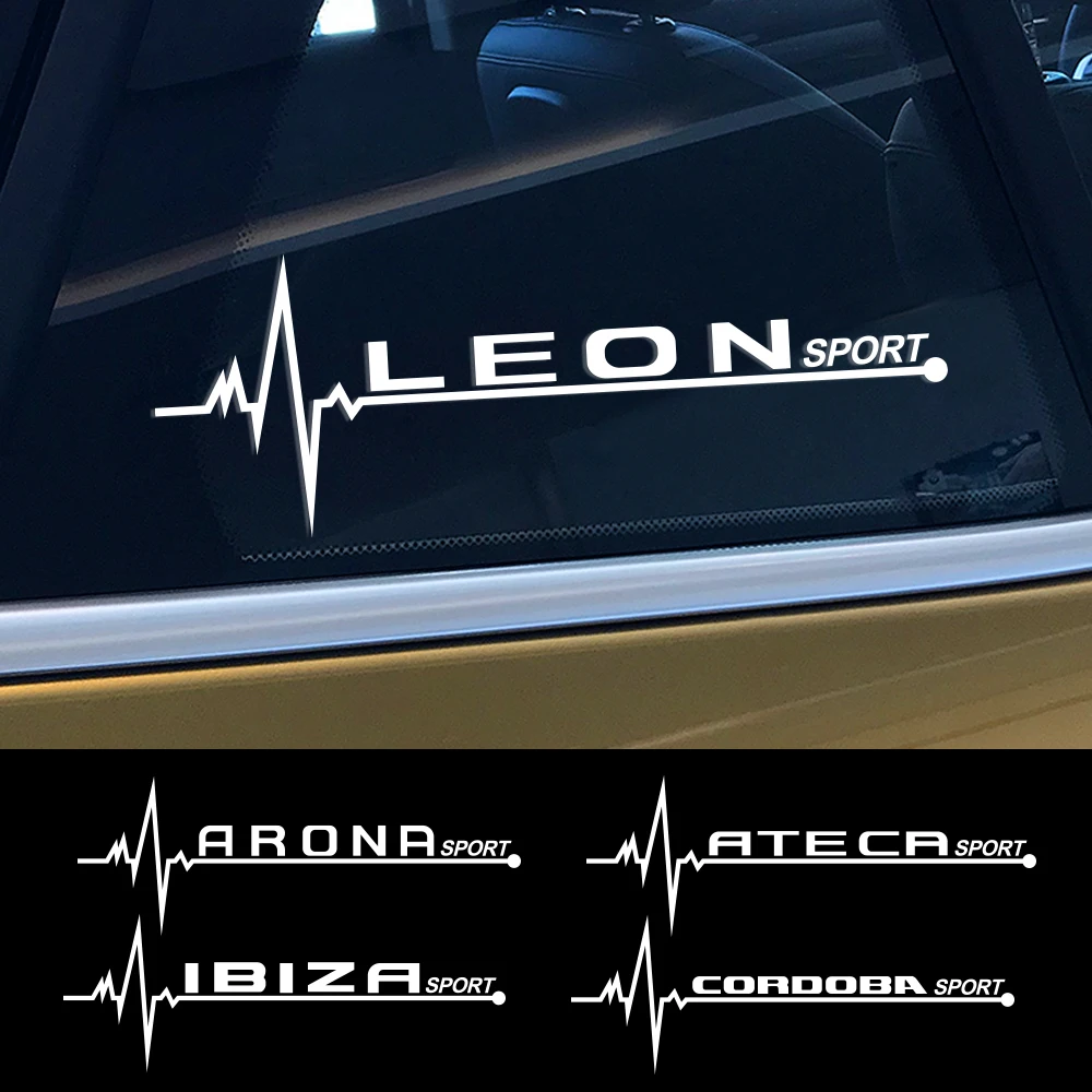 2 шт. наклейки на боковые окна автомобиля для Seat Leon Ibiza Ateca Arona Alhambra Altea Arosa Cordoba Exeo Mii