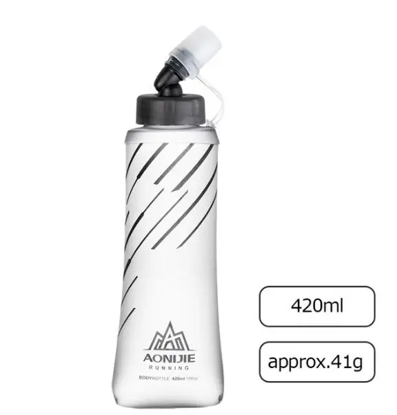 SD21-420ml Складная сумка для воды AONIJIE, бутылка для воды для бегущих напитков, фляга для занятий спортом на открытом воздухе, бегом, походом, походом, посуда для напитков, безвредная для здоровья, BPA 500 мл - Цвет: SD21-420ml