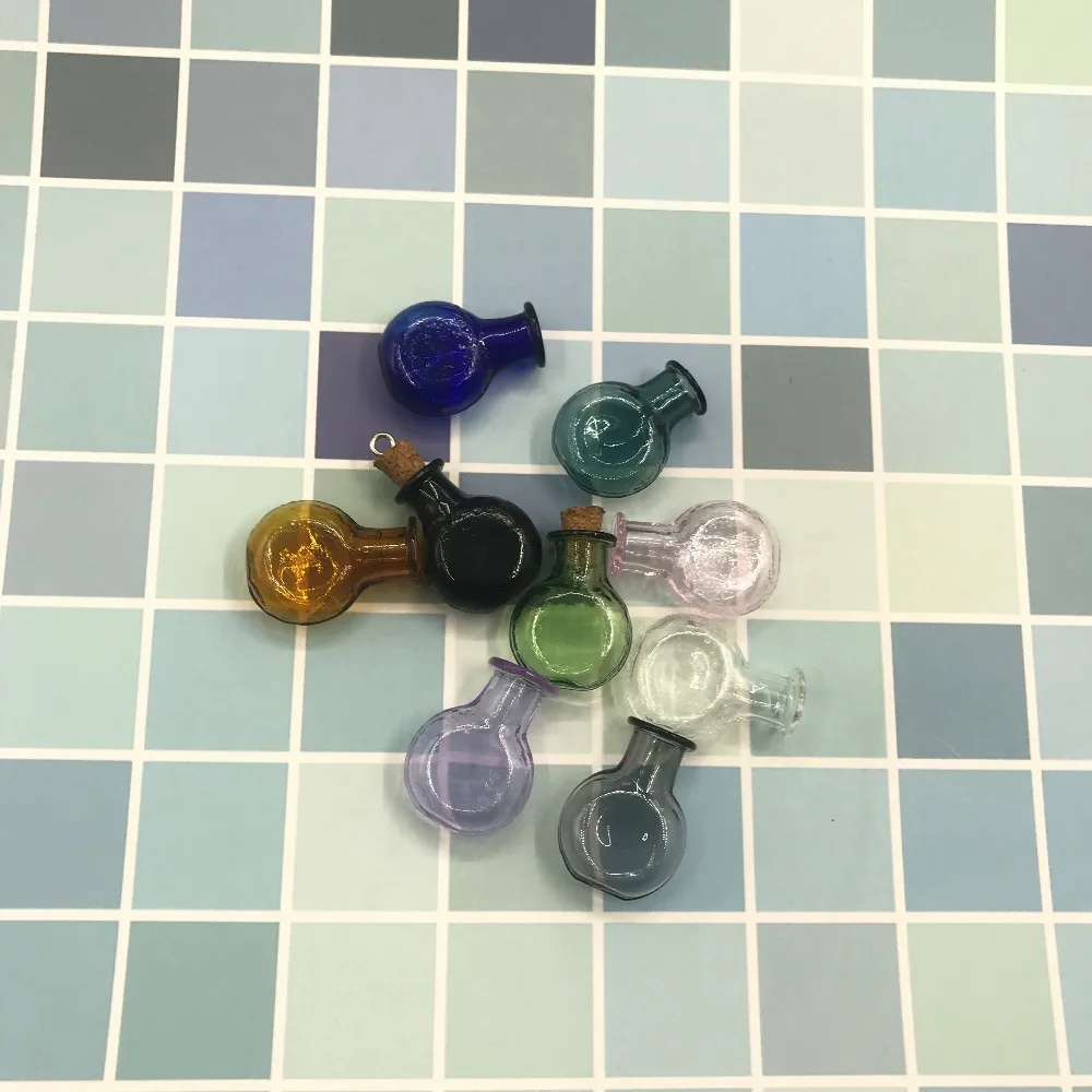15 шт. микс Цвет корковой пробкой Мини стеклянные бутылек образец банки DIY