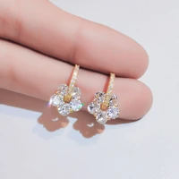womens earrings korean style aesthetic accessories for women personality bling zircon stone stud earrings statement earrings