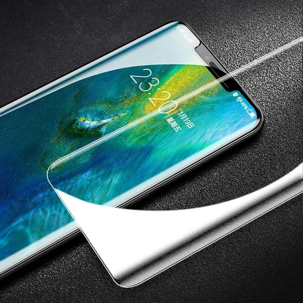 Изогнутый чехол из закаленного стекла 9D для LG V30 V40 V50 полное покрытие