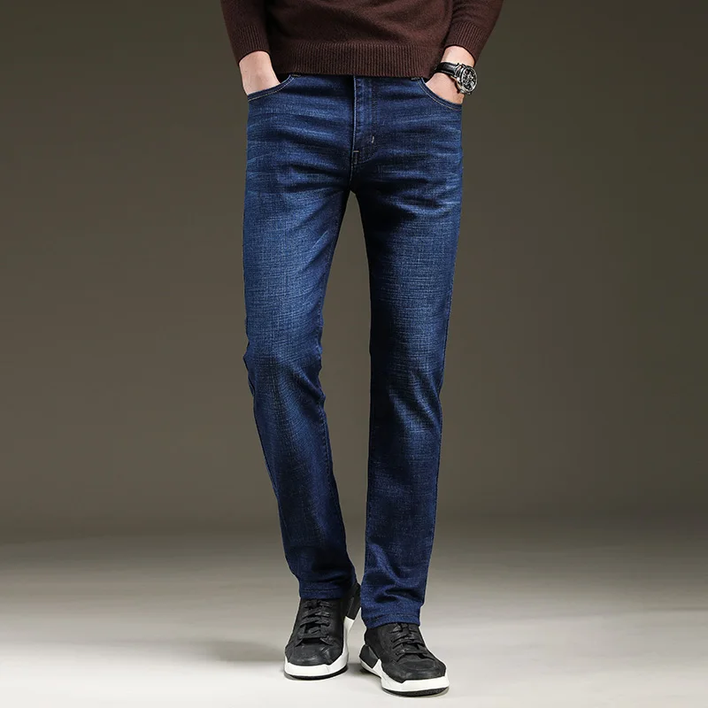 Классические мужские джинсы с вышивкой новинка 2019 стильные деловые повседневные