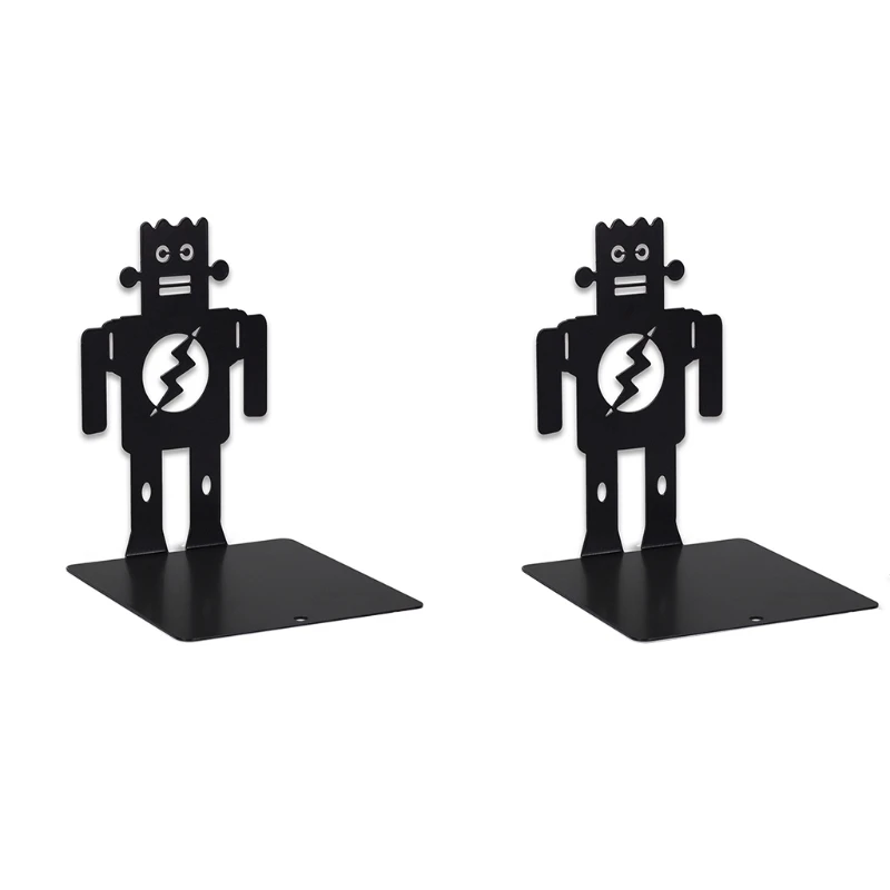 

Two Piece Hollow-out Metal Bookend Set Bookends for Heavy Books Non-Slip Metal Bookends Decorative Bookends for Offices