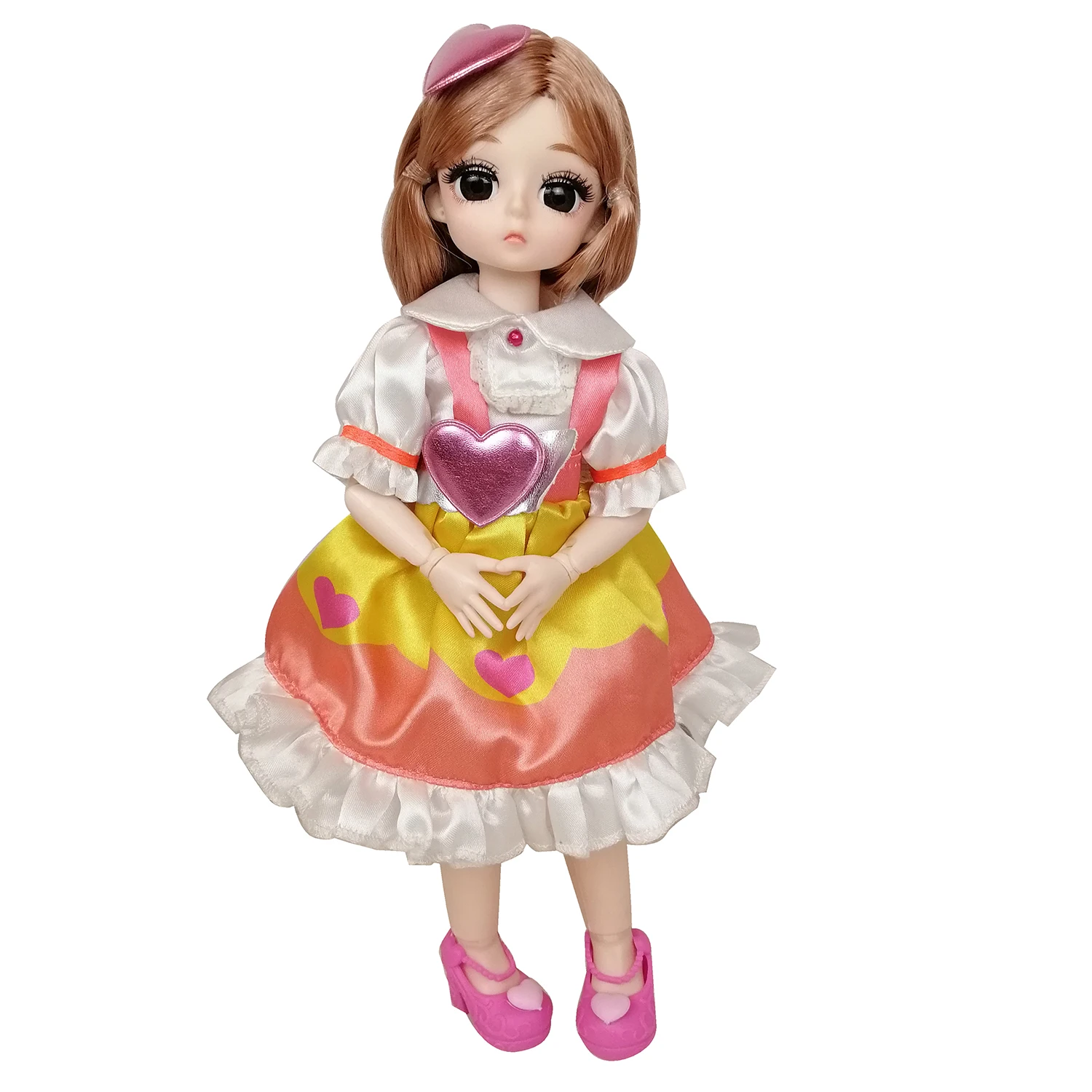 Brown Hair Girl EVA BJD 1/6 30 см 12' Джони-кукла «Тэд» пластиковая девушка с волосами обувь платье одежда девушка подарок игрушка DIY мультфильм - Цвет: Brown Hair Girl