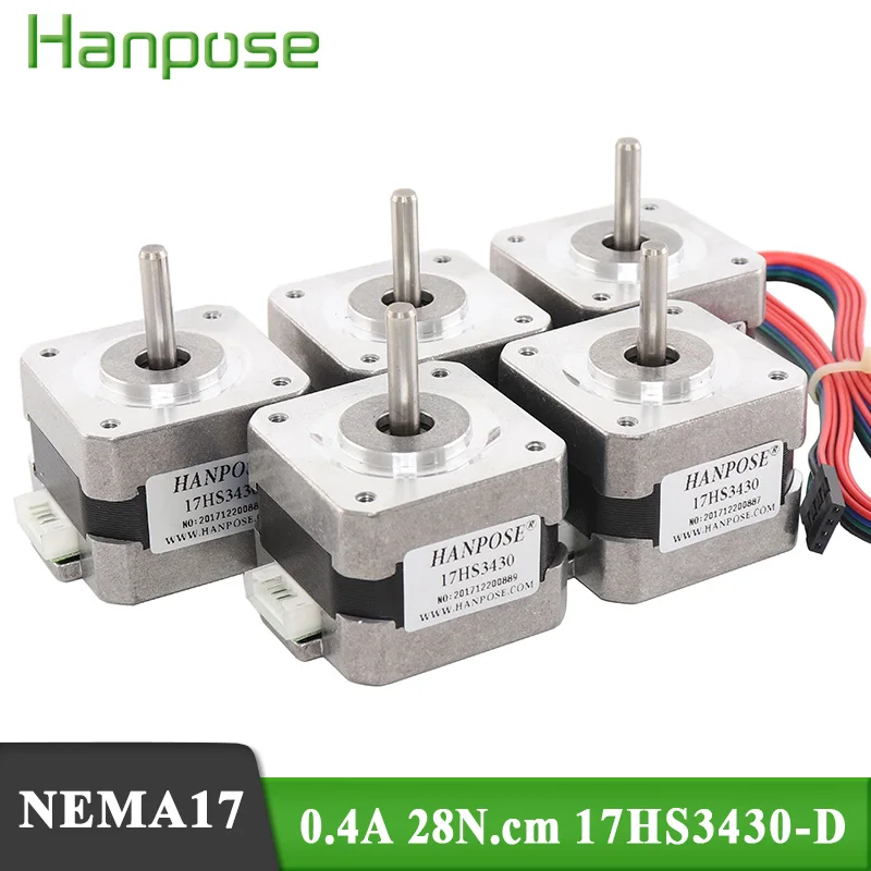 50 шт./лот Nema17 2800 г. См 34 мм Длина 4 Lead 17HS3430 D шаговый двигатель для CE ROSH ISO CNC лазерный