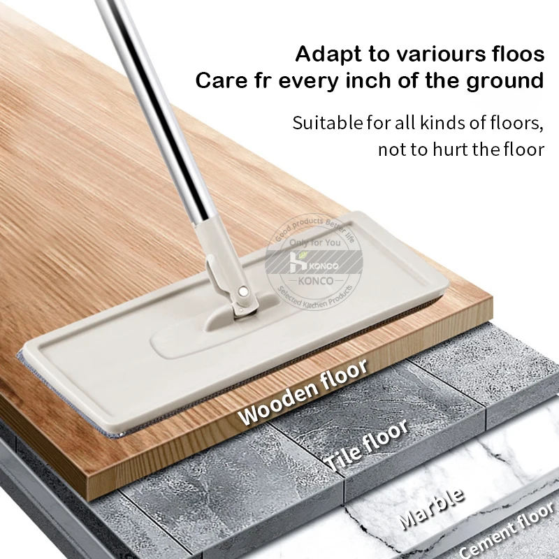 Швабра Konco для мытья полов вращающаяся на 360 градусов швабра с ведром | Дом и сад