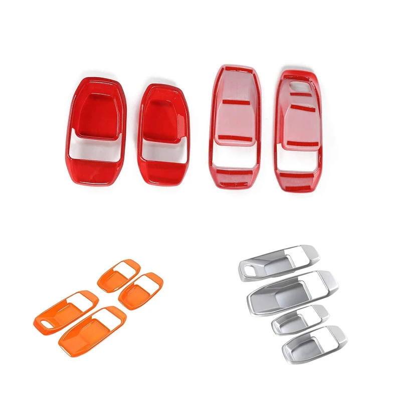 

for Jeep JL Door Handle Bowl Trim Covers Kit for Jeep Wrangler JL JLU Gladiator JT 2018 2019 2020, ABS 4Pcs