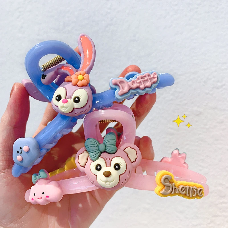 

Заколка для волос Kawaii Bear заколка для волос с кроликом, для женщин и девочек, цветная мультяшная заколка, повязка на голову краб