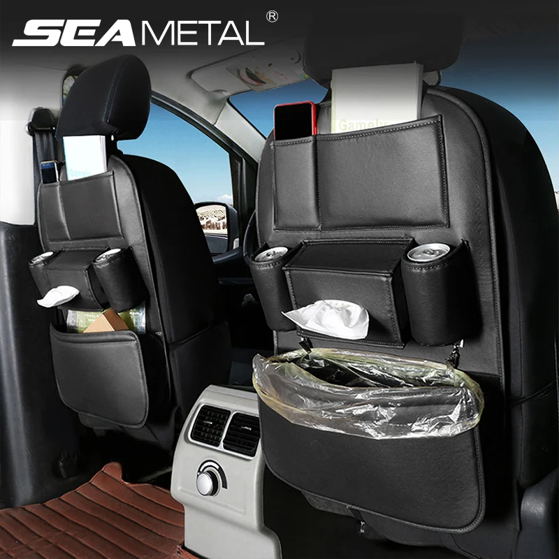 Автомобильный Органайзер на спинку сиденья из искусственной кожи Сумка заднее