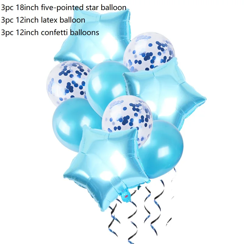 9 шт./лот розовые золотые фольгированные шары в форме сердца и звезд 12 дюймов