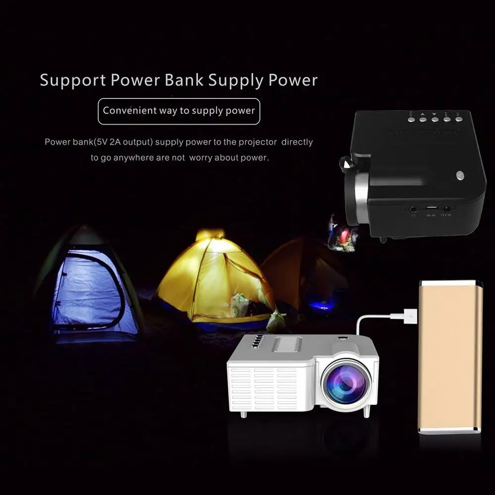 

UC28C Huis Projector Mini Miniatuur Draagbare 1080P Projectie Mini Led Projector Voor Home Theater Entertainment