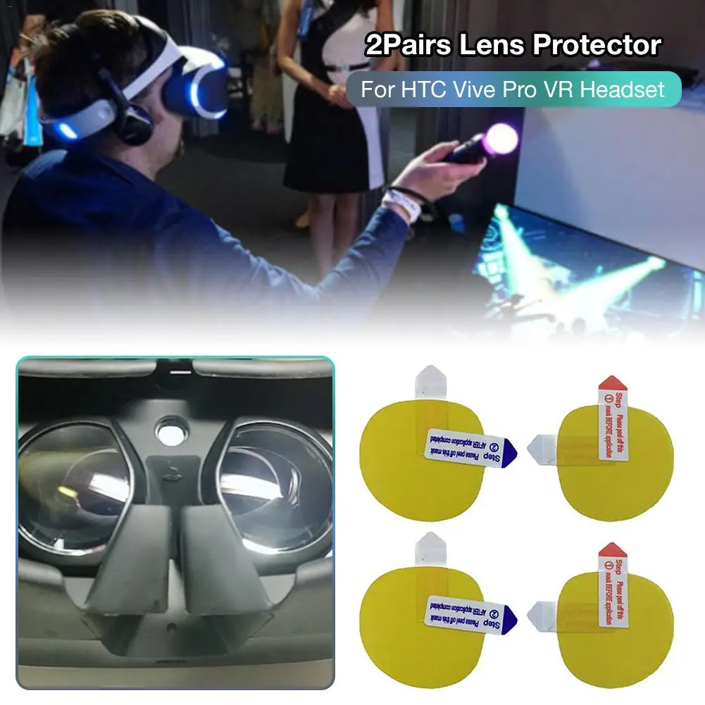 2 пары 0 15 мм защита объектива для HTC Vive Pro VR гарнитура HD Пылезащитная прозрачная