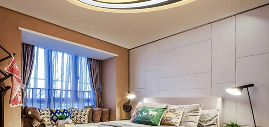 Светодиодный потолочный светильник с дистанционным управлением для спальни, гостиной, толстой акриловой поверхности, современный светильник lamparas de techo abajur