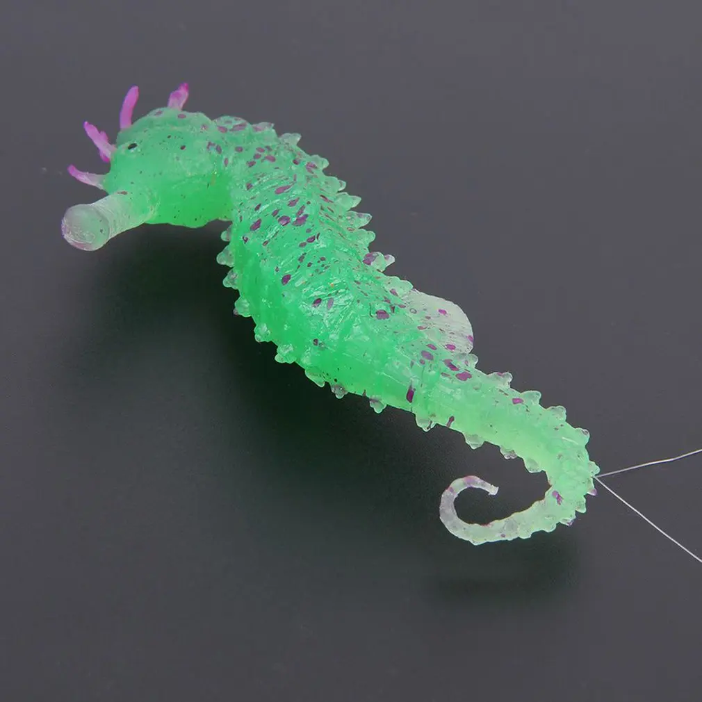 Силиконовая искусственная ткань lumineux brillant effet mer cheval de poisson Simulation hippocampe ornement pay |