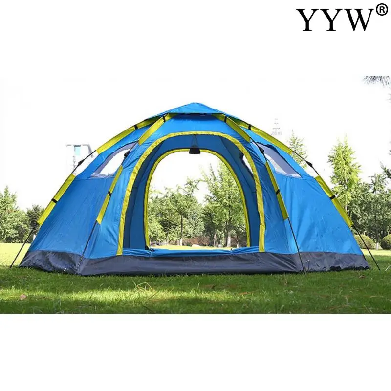 

3-4 Person Windbreak Camping Tent Dual Layer Waterproof Anti Uv Tourist Tents For Fishing Hiking Beach Travel 4 Season Tent