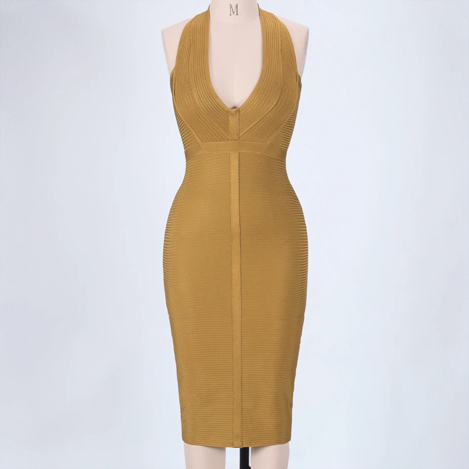 LEGER BABE летнее платье сексуальное Бандажное с открытой спиной женское без рукавов