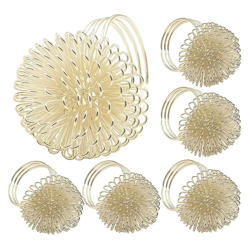 

6 шт. кольца для салфеток, держатель для салфеток для обеденного стола для декора, свадьбы, дня рождения, банкета, рождественской вечеринки и ...
