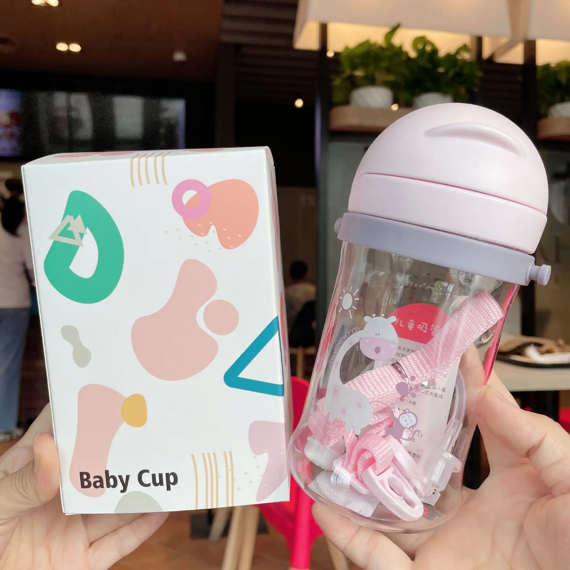 

350ml Baby Feeding Cup with Straw Children Learn Feeding Drinking Bottle Kids Training Cup with Straw Taza De Bebe New 1pc