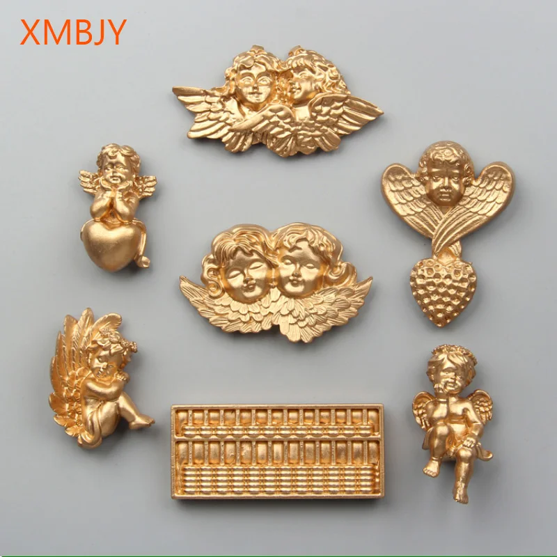 

Wholesale Cute Little Angel Golden Abacus Fridge Magnet Refrigerator Magnetic Stickers Home Decoration Children Gifts Toys