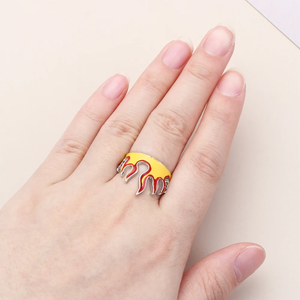 1 предмет модные солнцезащитные очки в стиле ретро с пламя Открытие Кольца для