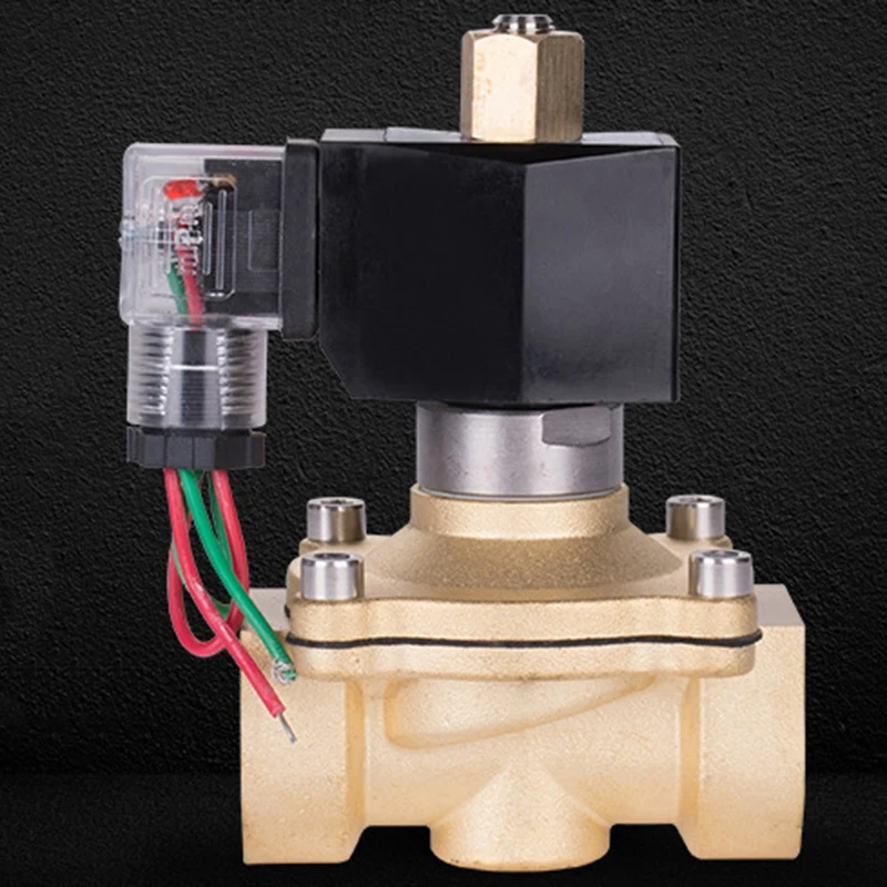 Латунь нормально открытый Соленоидный клапан DN25 под напряжением выключения