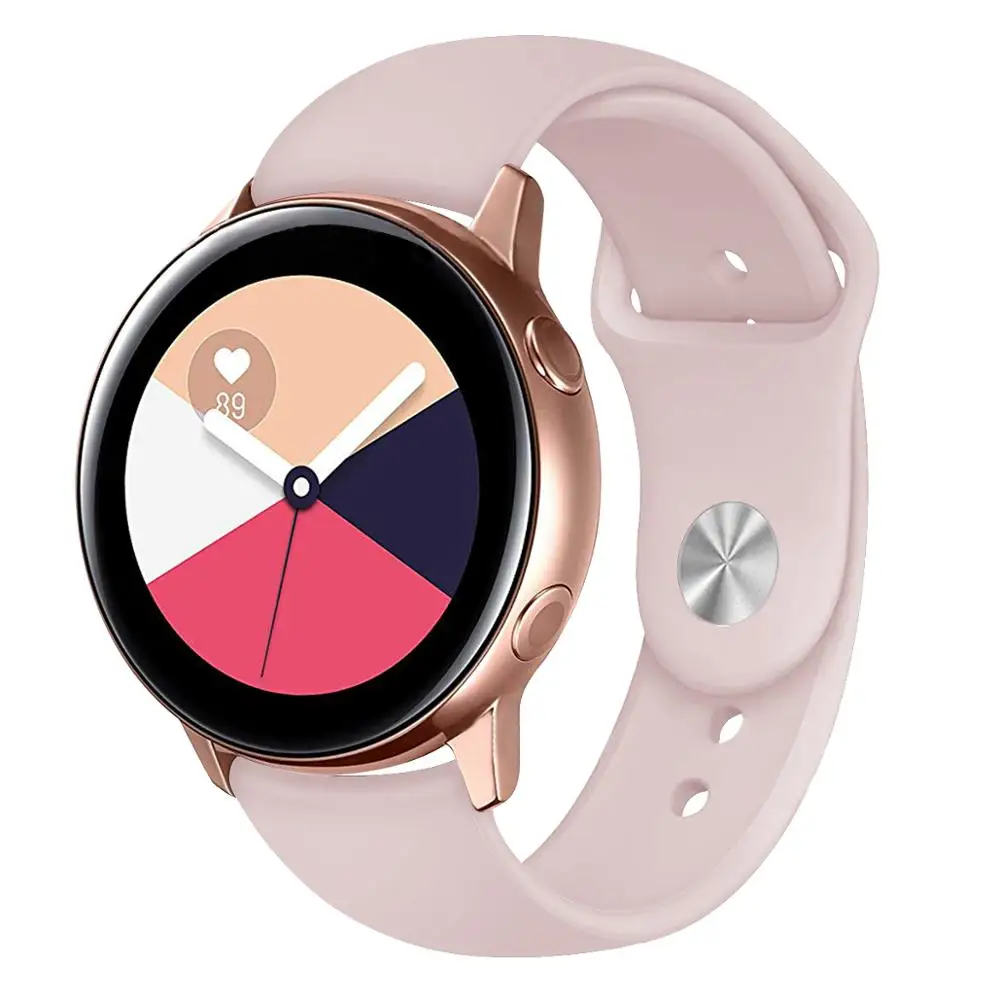 Силиконовый ремешок для часов Samsung Galaxy 18 мм 20 22 42 46 Active2 40 44 Gear S2 S3 Active 2|Ремешки