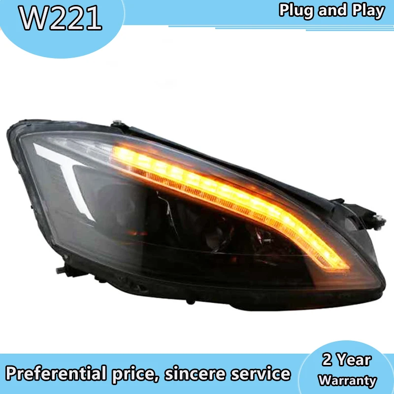 Передняя фара для фар W221 2006 2009 S300 S400 светодиодный ная Автомобильная DRL Hid