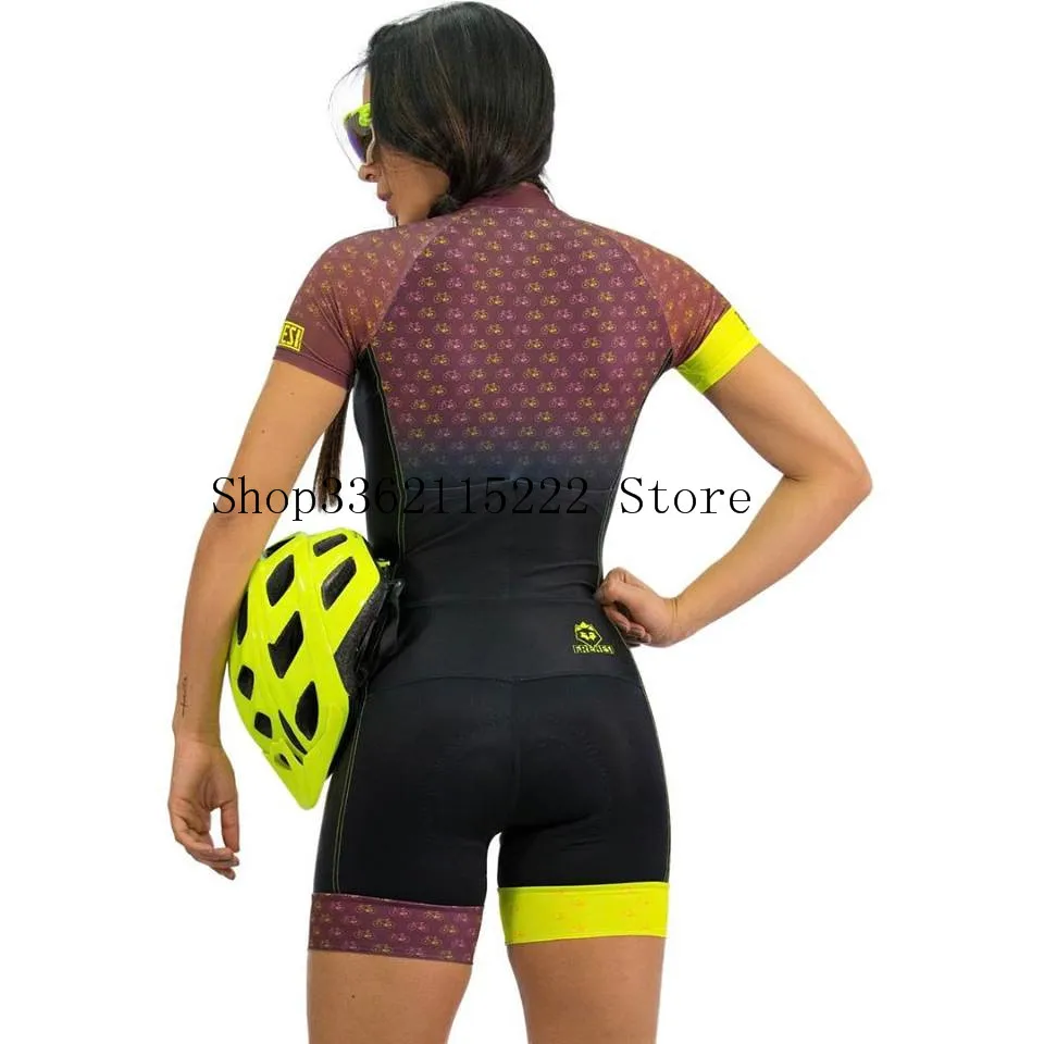 Bicicleta Frenesi для женщин Велоспорт Джерси Высокое качество сексуальный боди skinsuit Триатлон roupa ciclismo speedsuit комбинезон велосипедный