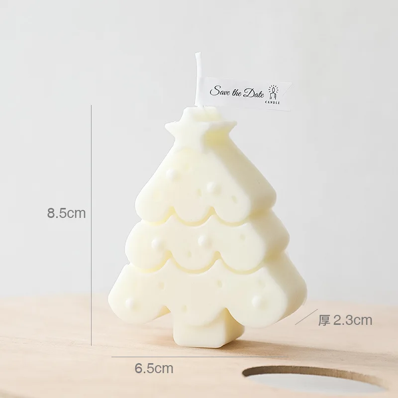 Handmade Cartoon Christmas Tree Scented Candles Scene Decoration Shooting Props Soy Wax Aromatherapy Incense Candle | Дом и сад