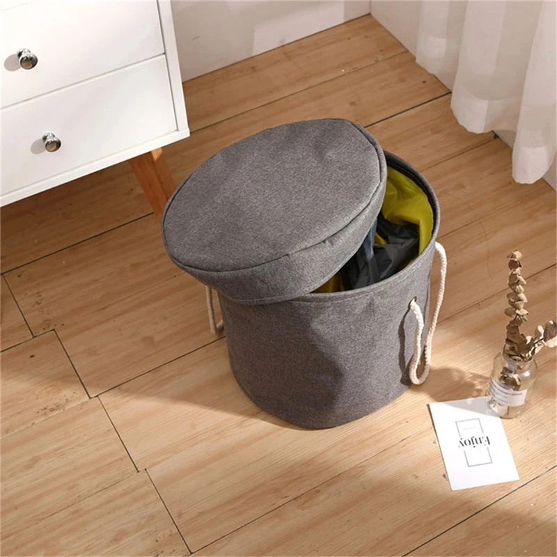 

2021 New Toy Storage Basket and Large Play Mat Oxford Storage Bin Quick Cleanup Container with Long Handles