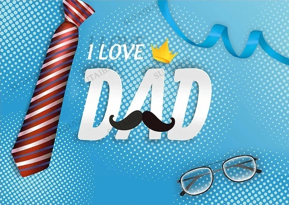 

happy Father's Day Backdrop Bow-tie Beard Party Gift for Father Photo Background Dad Family Party Decoration Wallpape