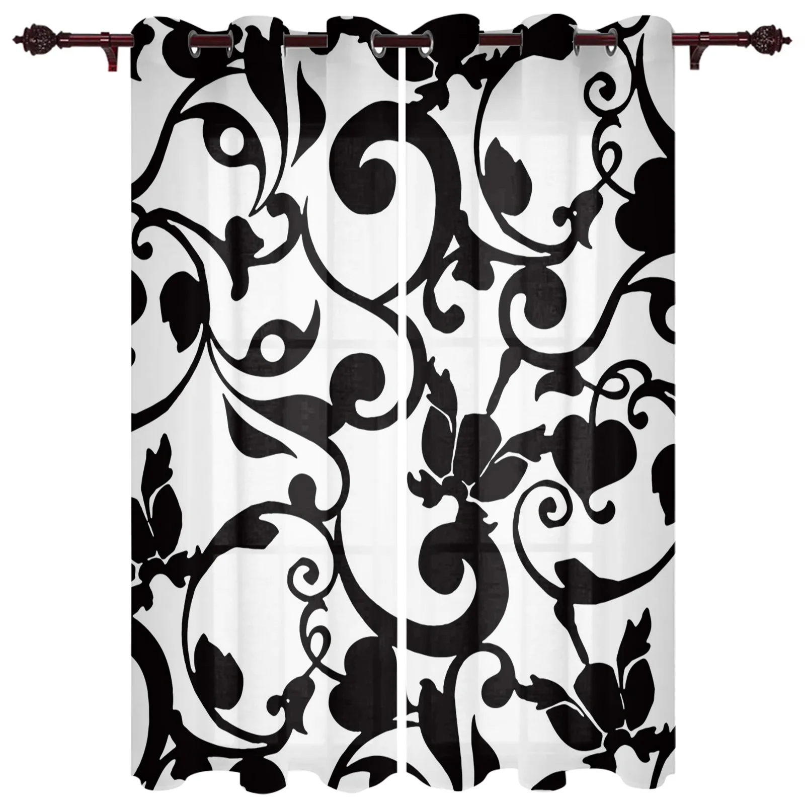 

Абстрактные занавески на окна, с виноградными цветами, для гостиной, спальни, кухни, дома, Роскошные, Молодежные занавески на окна