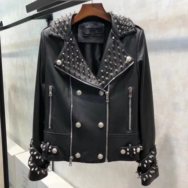 Женские куртки из натуральной овечьей кожи 2020 модное пальто Женская ветровка с