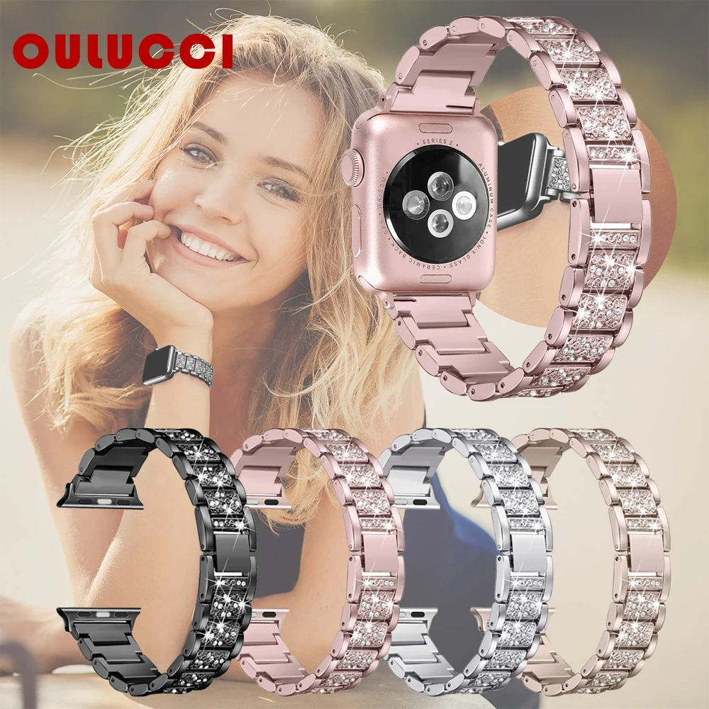 Браслет Oulucci из нержавеющей стали для iWatch Apple Watch ремешок для браслета 38 мм 42 мм с адаптером серии 5/4/3/2/1