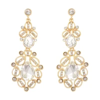 3 colors long crystal earrings 2021 trend fashion rhinestone pendant luxury dangle earrings for women jewelry gifts accessories