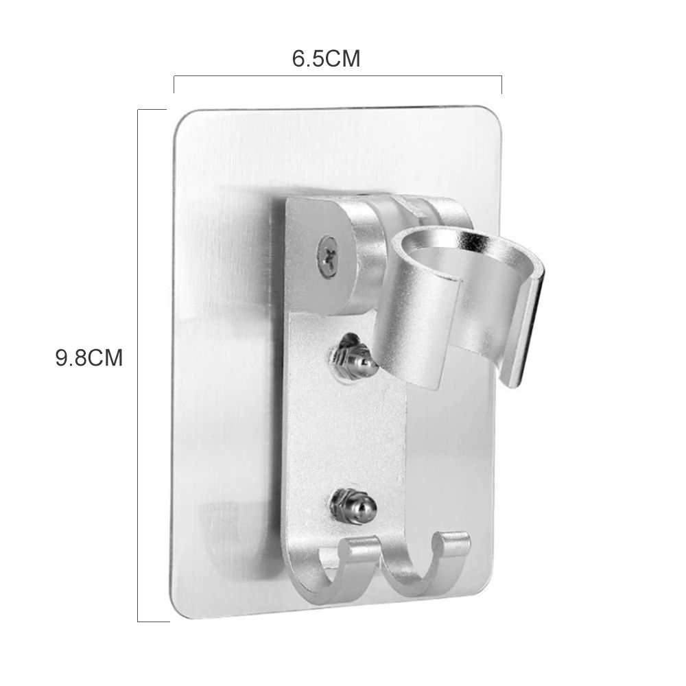 

Adjustable Shower Head Bracket Aluminum Universal Wall Gel Mounted Stand Bathroom Punch Free Holder Kitchen Restroom Accessories
