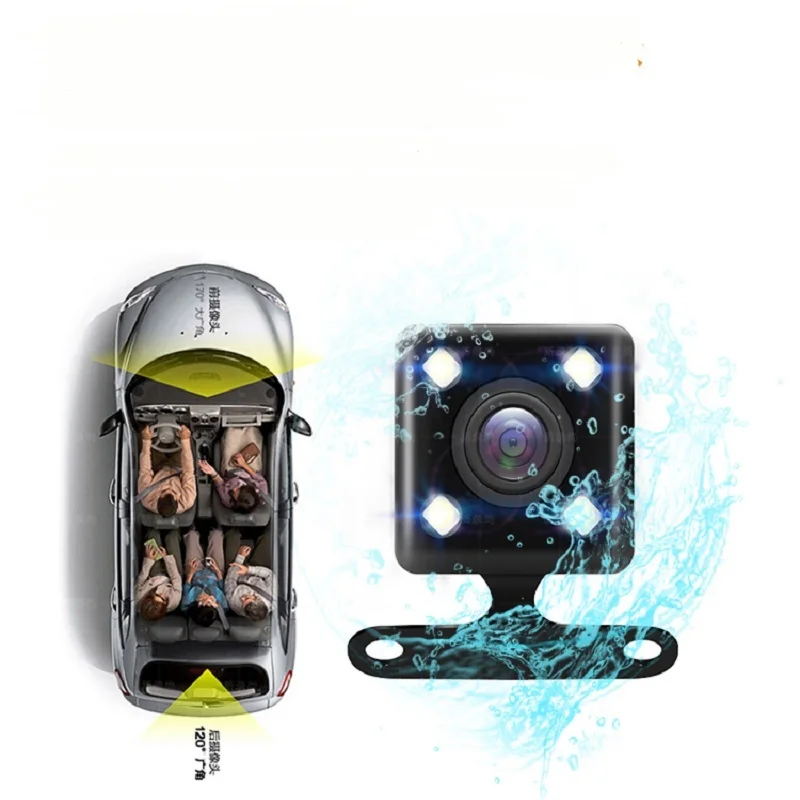 Автомобильный видеорегистратор зеркало заднего вида с камерой 5 светодиодных