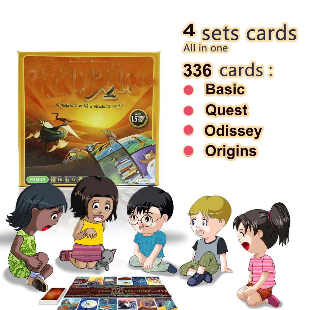 Расскажите story deck 1 + 2 3 4 настольная игра для детей 336 карт деревянные игрушки