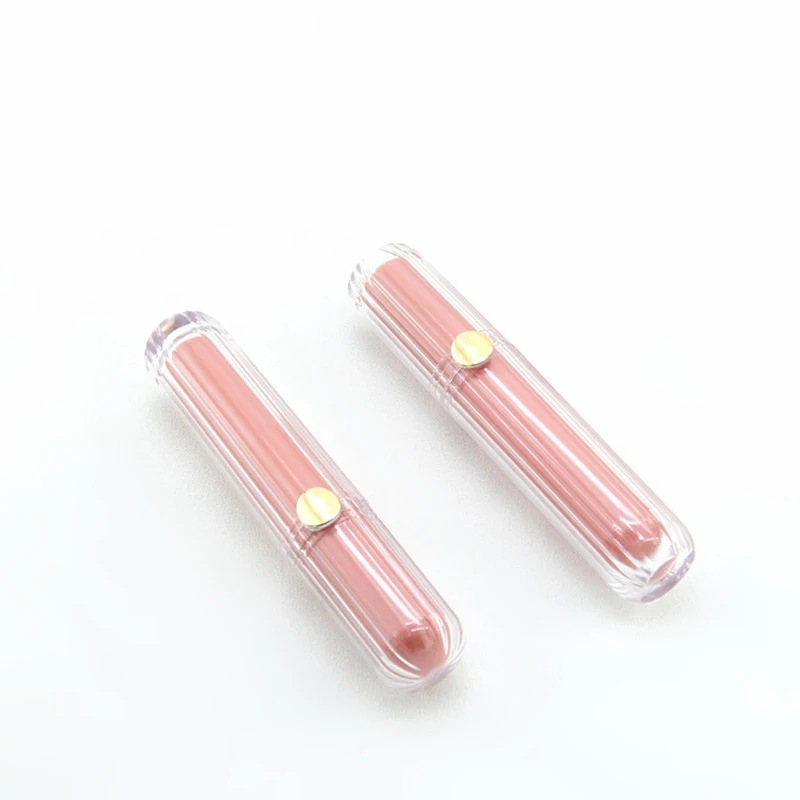 

4ml Empty Lip Gloss Tubes with Wand Round Pink Lid Lipgloss Packaging Wholesale Cosmetic Container Packing Lipbalm Container