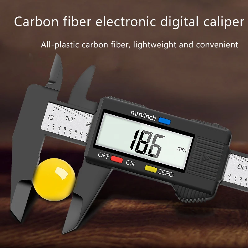 

Digital Vernier Caliper 0-150mm 6-inch LCD Electronic Carbon Fiber Altimeter Micrometer Measuring Tool