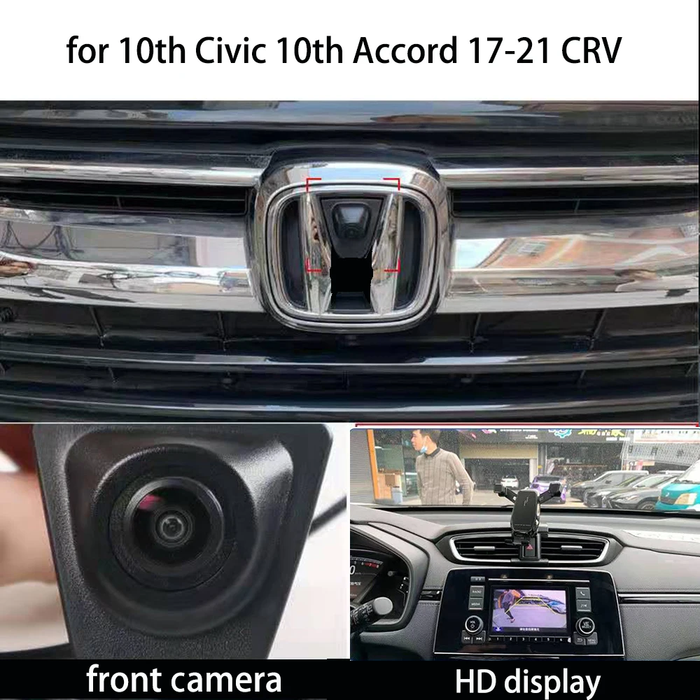

for 10th Civic 10th Accord 17-21CRV The front blind spot camera smartly starts HD video Plug and play free programming
