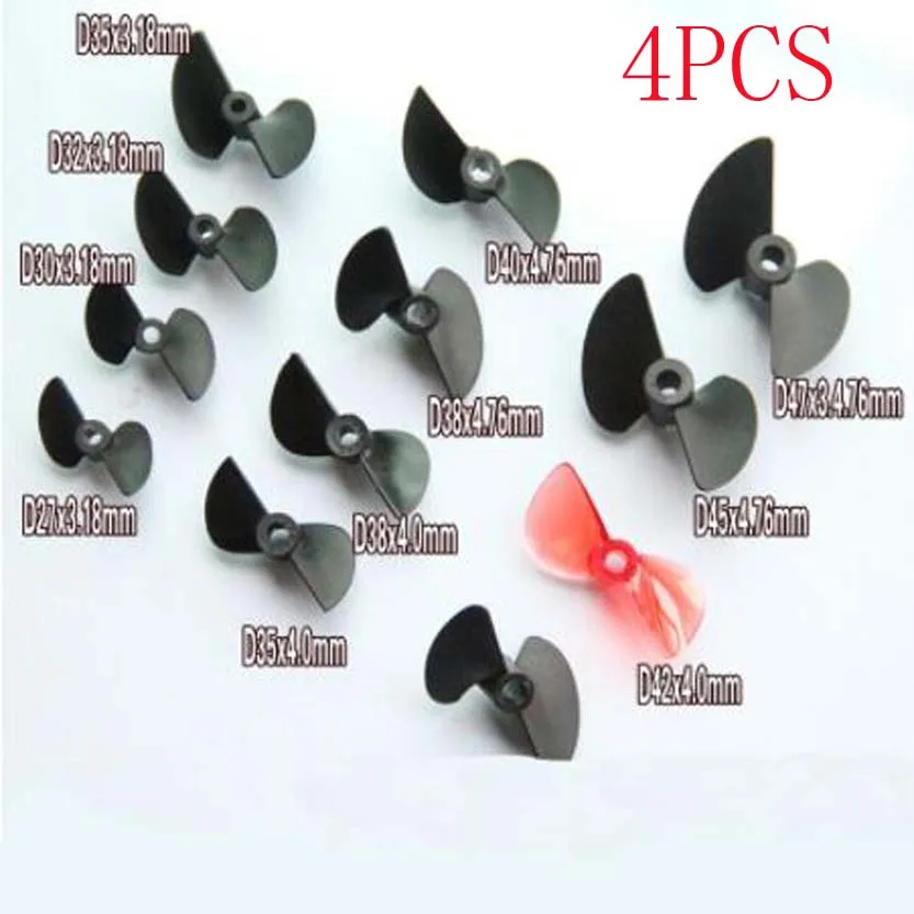 4 шт./лот аксессуары для лодок RC нейлоновый пропеллер 2 Лопасти положительный