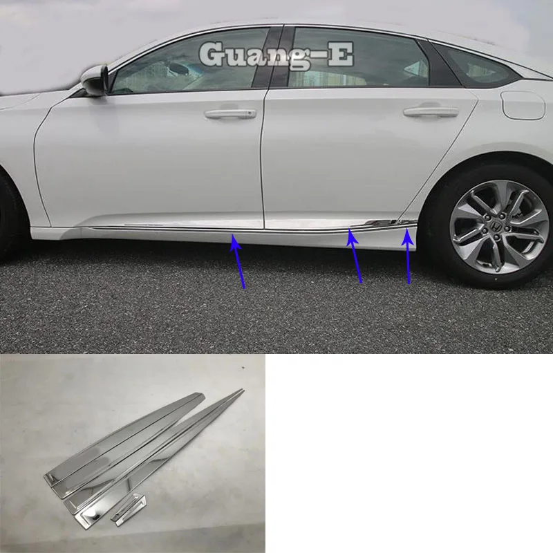 

Автомобильный детектор отделка кузова, молдинг на боковые двери полосы литья бампер часть 6 шт для Honda Accord Sedan 10th 2018 2019 2020