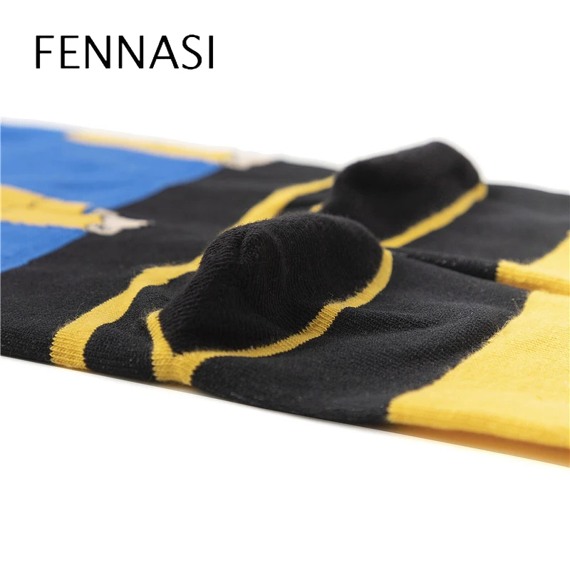 

FENNASI Women And Men's Socks Pure Cotton Sweat Absorption Deodorization Cartoon Anime Funny Happy Socks With Print