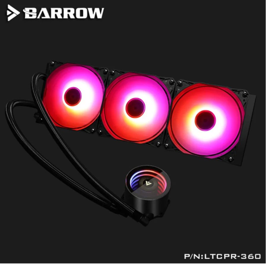 Кулер для воды Barrow/360 CPU Aio 240 мм/360 мм с 120 Pro RGB PWM вентиляторами Intel 115x/X99/X299 AMD полная