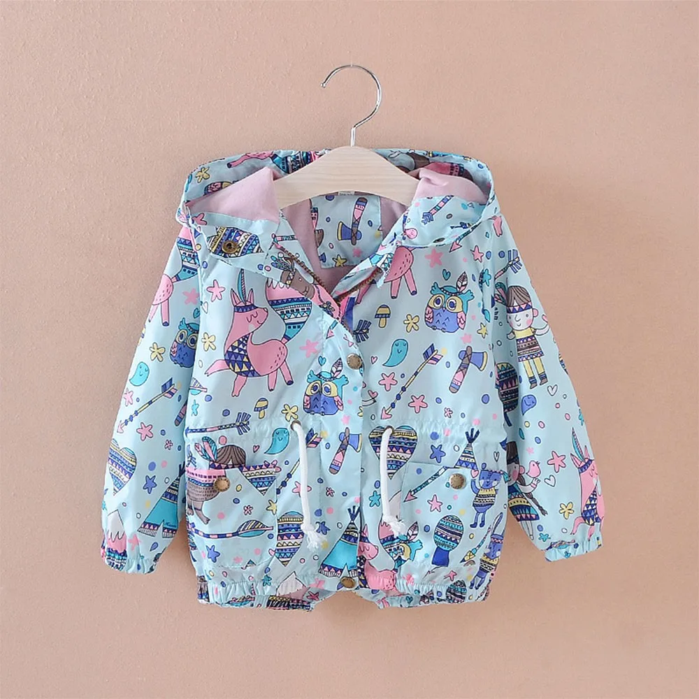 Детский Тренч с рисунком для мальчиков и девочек сезон весна осень Верхняя