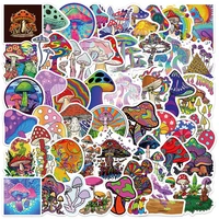 103050pcs psychedelic aesthetics mushroom stickers decal car guitar motorcycle luggage suitcase cartoon graffiti sticker toy