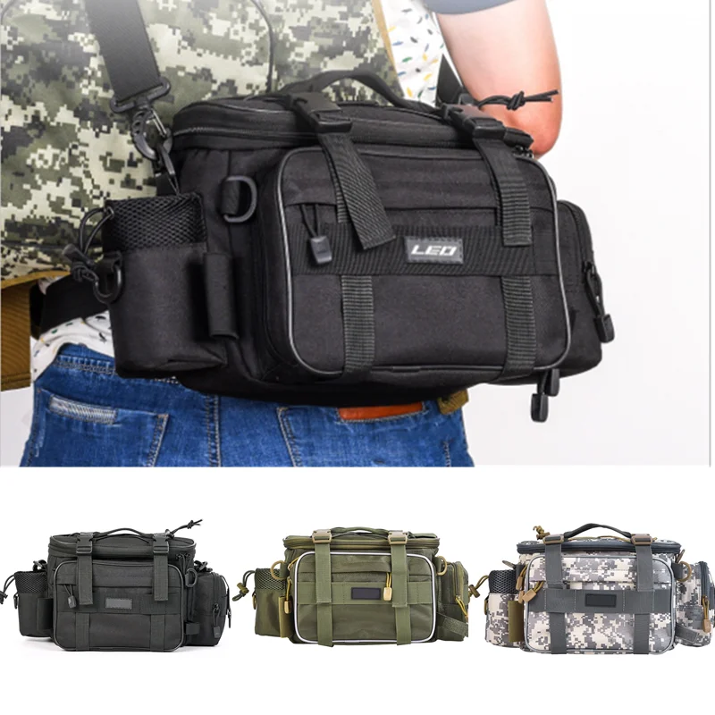 

Multifunctional Fishing Tackle Bag Outdoor Sports Single Shoulder Bag Waist Pack Fishing Lures Tackle Gear Bags Shoulder Crossbo