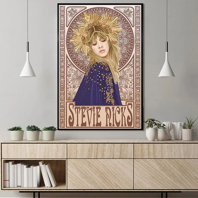 Hd Печать Стиви Никс муча искусство нуво холст постер украшение картина дома